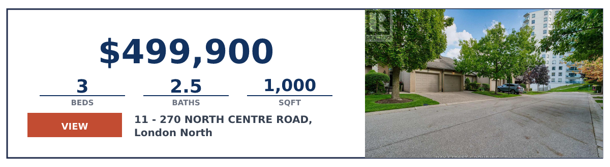 11 - 270 NORTH CENTRE ROAD - $499,900