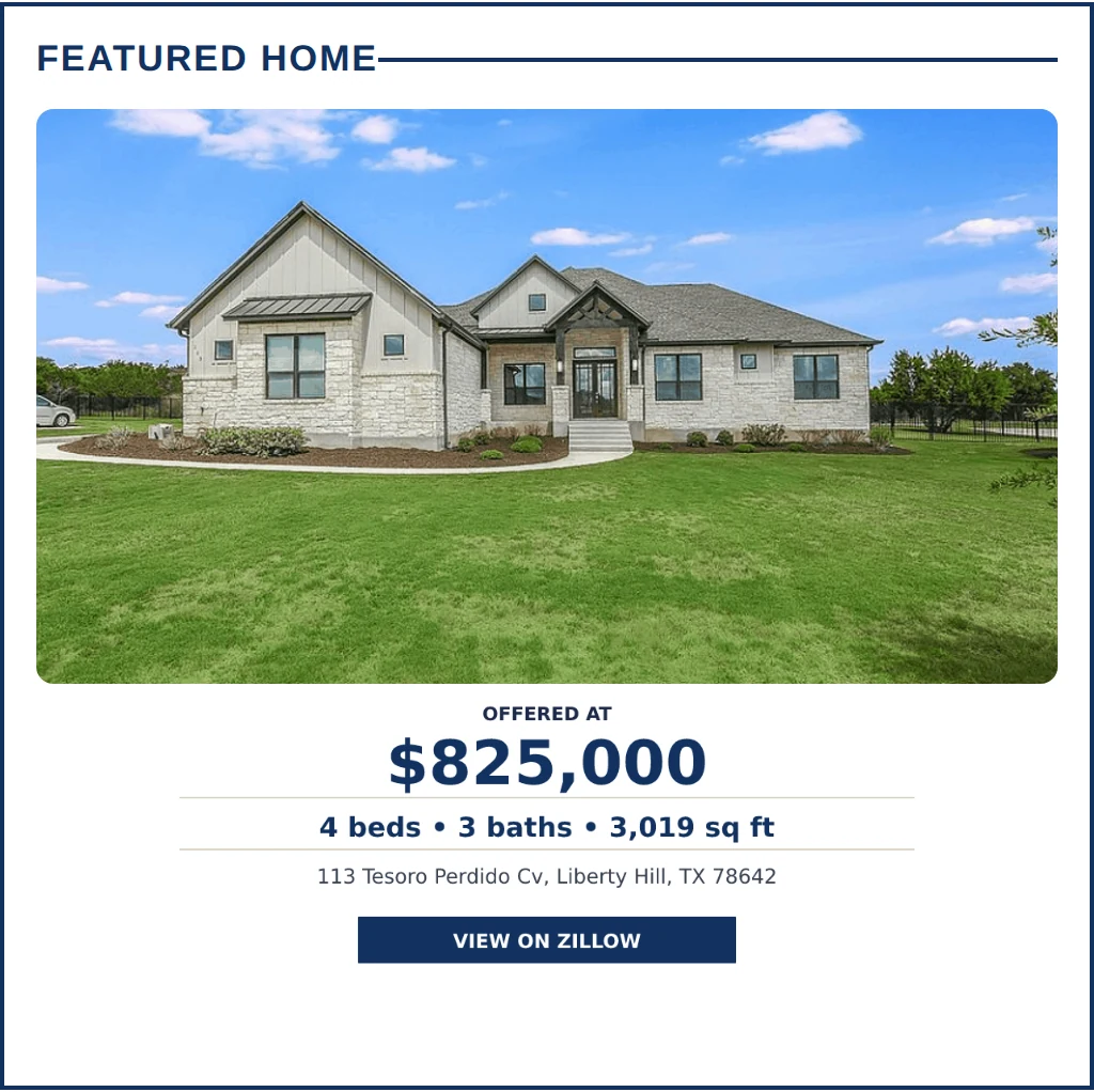 Featured Home section from the Sep 29 Leander Scoop