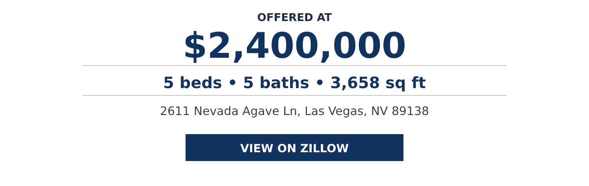 2611 Nevada Agave Ln, Las Vegas, NV 89138 - 5 beds • 5 baths • 3,658 sq ft