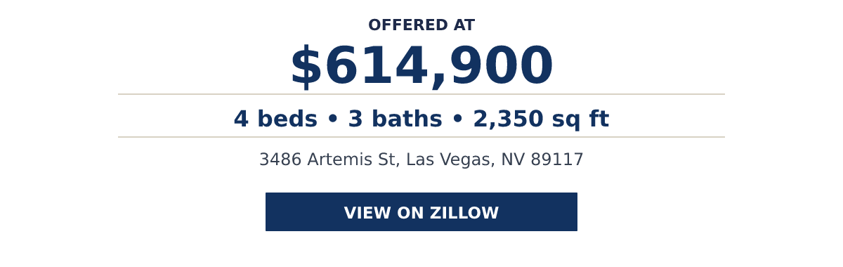 3486 Artemis St, Las Vegas, NV 89117 - 4 beds โข 3 baths โข 2,350 sq ft