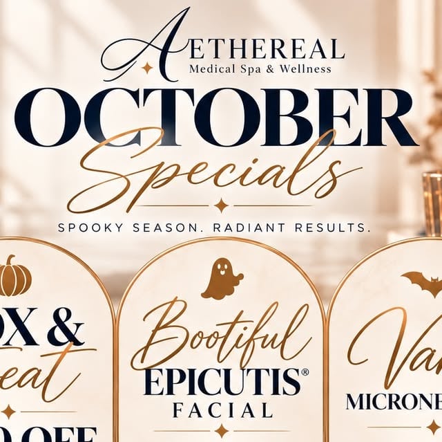 Aethereal Medical Spa & Wellness on Instagram: "✨ No tricks here—just treatments worth falling for. 🍂 TOX & TREAT — $100 OFF your Tox treatment + Buy 2 Vitamin Shots, Get 1 FREE 👻 BOOTIFUL EPICUTIS® FACIAL — $120 | Normally $170 🦇 VAMP MICRONEEDLING — $450 | Normally $600 Consider this your sign to treat yourself before the holiday season begins. Your fall transformation starts here. 🤎 These specials won’t haunt us forever. 👻 Book your appointment before October disappears! #aetherealmedspa #microneedling #facial #botox #vitaminshots #fall #halloween"