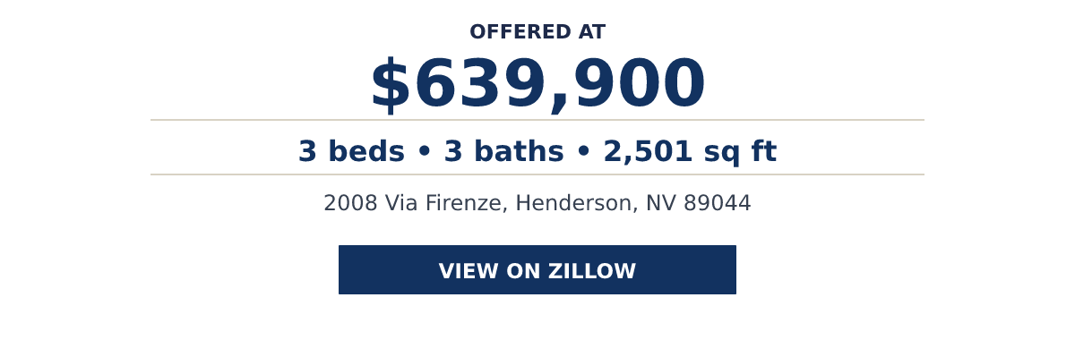 2008 Via Firenze, Henderson, NV 89044 - 3 beds • 3 baths • 2,501 sq ft